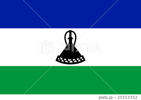 Flag of Lesotho in correct size and colors, vector 25553352