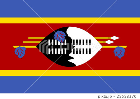 Flag of Swaziland, correct size and colors, vector 25553370