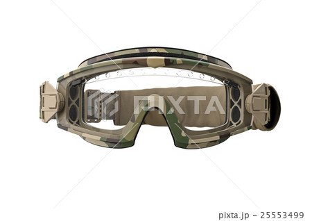 Military goggles camo, front view Military goggles camo, front view 25553499