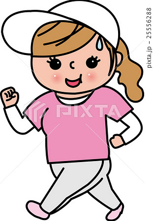 女性　ウォーキング　ダイエット　シェイプアップ 25556288