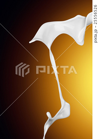 Splash of white fat milk as design element 25556526