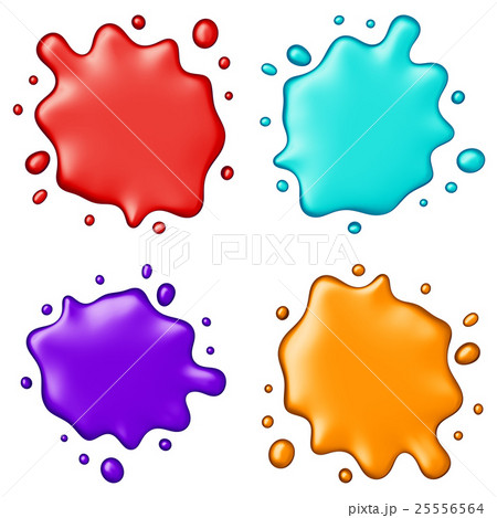 abstract color splash set isolated on white 25556564