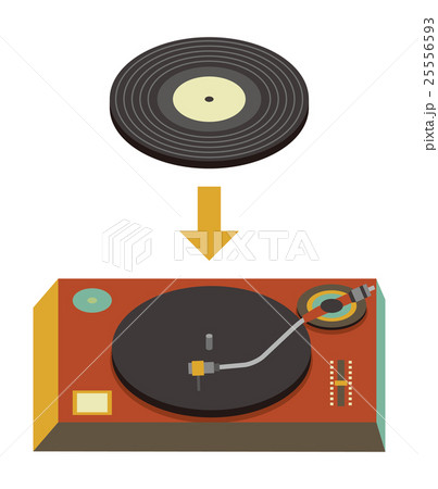 レコード再生のイラスト素材