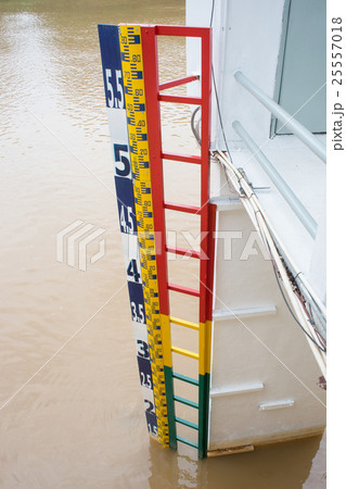 Water level meter in the river 25557018