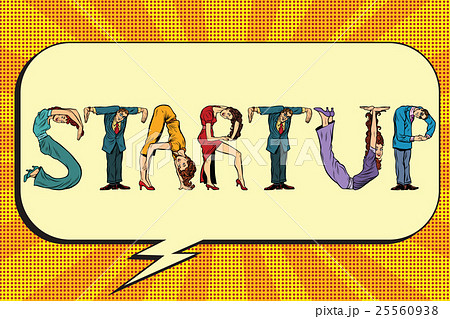 Startup, letters business people 25560938
