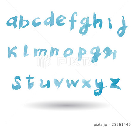 Modern Vector Watercolor Alphabet. ABC Painted 25561449