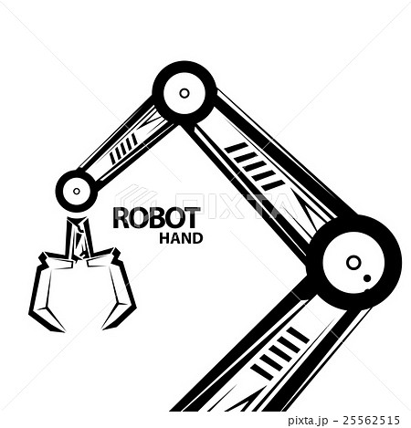 vector robotic arm symbol. robot hand. 25562515