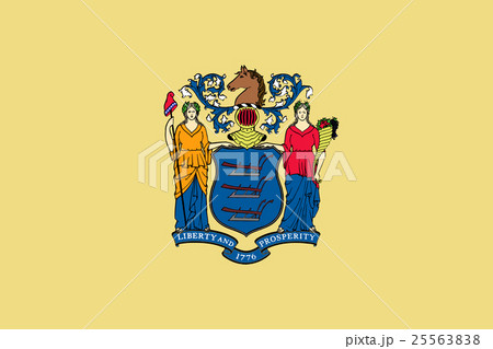 Flag of New Jersey correct size color illustration 25563838