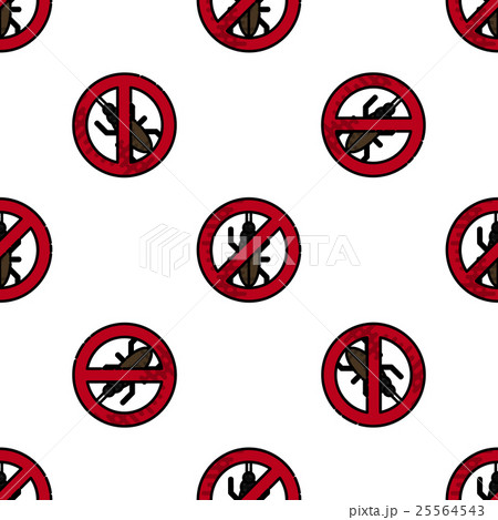 Insects flat icons pattern 25564543