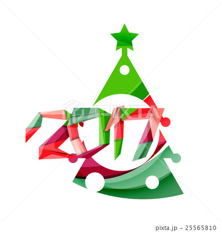 Happy New Year and Chrismas holiday greeting card 25565810