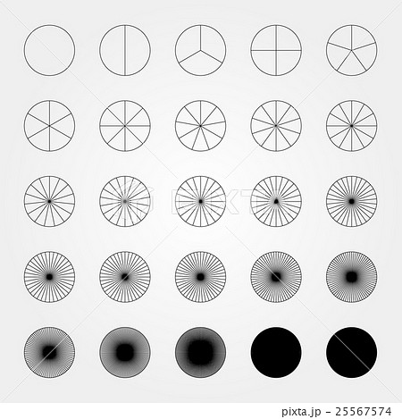図形 円分割 01のイラスト素材