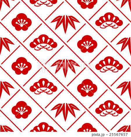 松竹梅　パターン　10　赤白 25567657