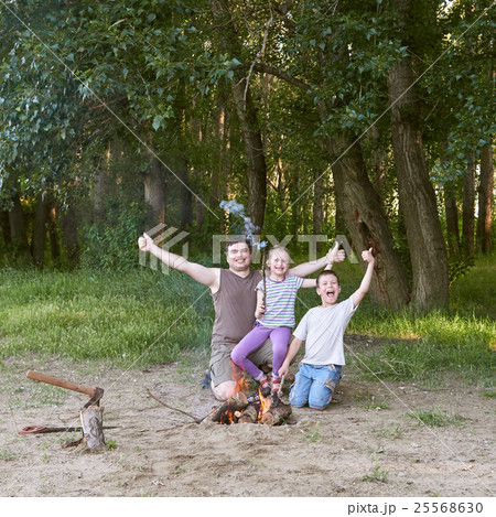 people camping in forest, family active in nature people camping in forest, family active in nature 25568630