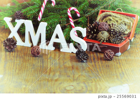 christmas background wood ribbon 25569031