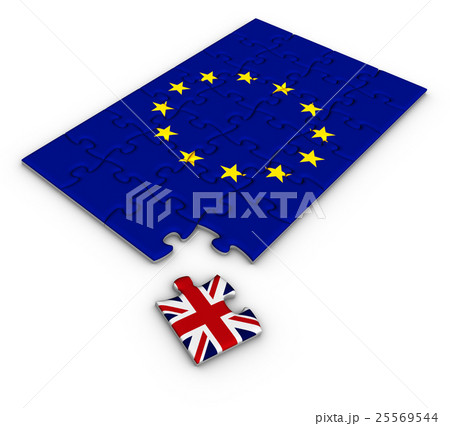 puzzle with the flag of Great Britain and Europe 25569544