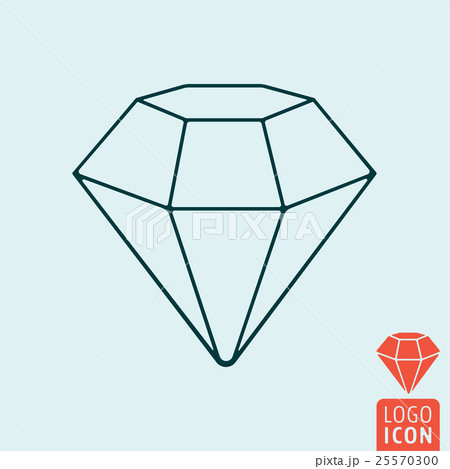 Diamond icon isolated 25570300