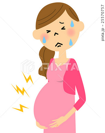 陣痛の始まった妊婦 25570757