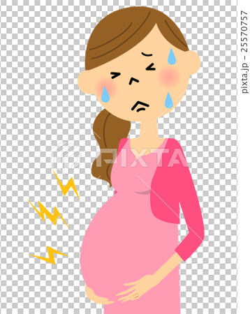 陣痛の始まった妊婦 25570757
