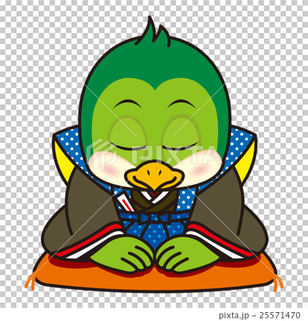 お辞儀をする鳥02 25571470
