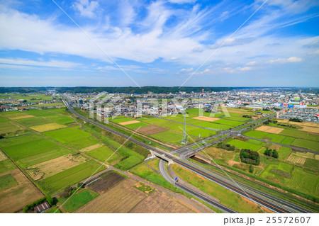 東金市付近を空撮 25572607
