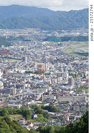 広島市安佐北区の中心街の街並みの写真素材