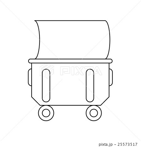Industrial wheelie bin icon, outline style 25573517