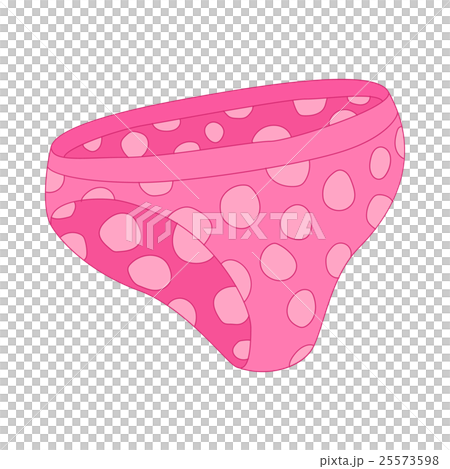 Female pink dotted pants icon, cartoon style Female pink dotted pants icon, cartoon style 25573598