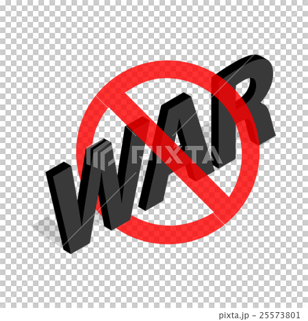 No war sign icon in isometric 3d style No war sign icon in isometric 3d style 25573801