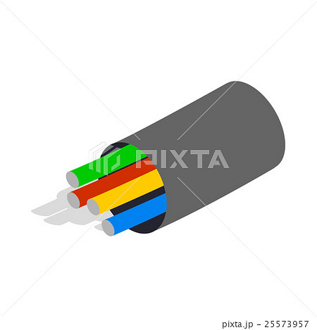 Electric cabel icon, isometric 3d style Electric cabel icon, isometric 3d style 25573957