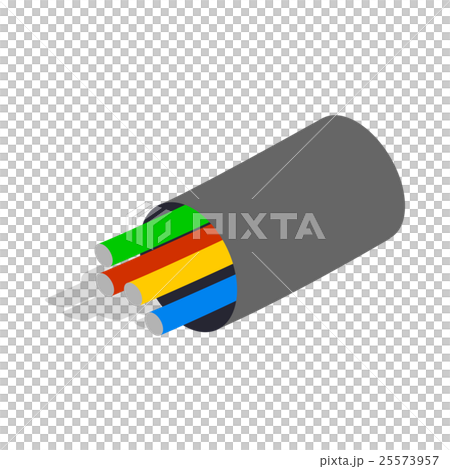 Electric cabel icon, isometric 3d style 25573957