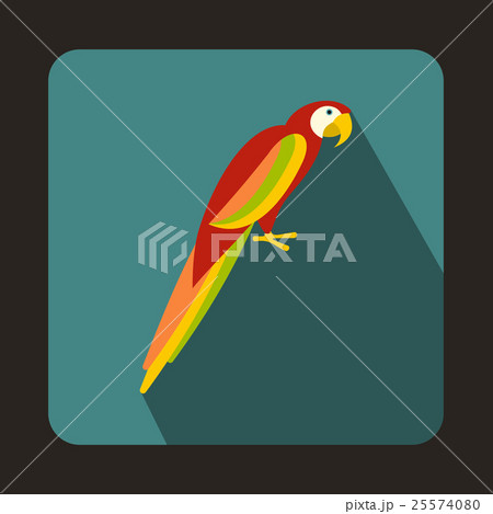 Colorful parrot icon in flat style Colorful parrot icon in flat style 25574080