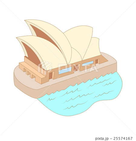 Sydney opera house icon, cartoon style 25574167
