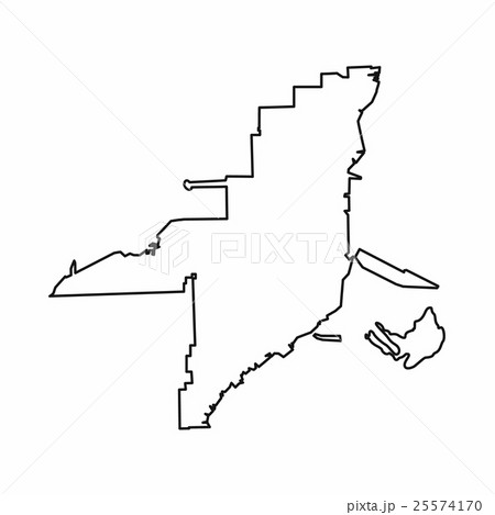 Florida map icon, outline style 25574170