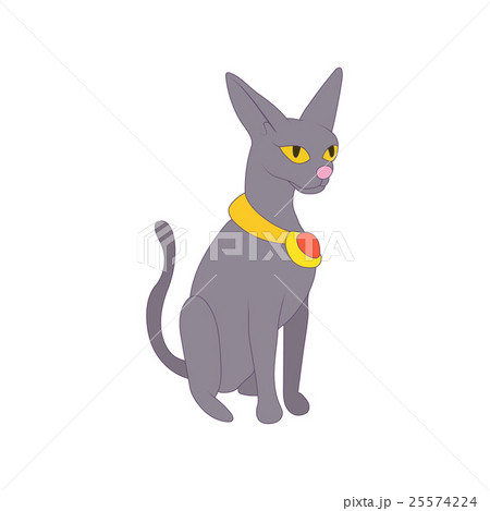 Egyptian cat icon in cartoon style Egyptian cat icon in cartoon style 25574224
