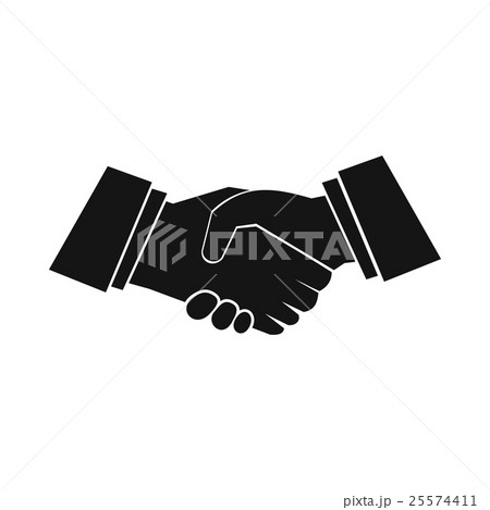 Handshake icon, simple style 25574411