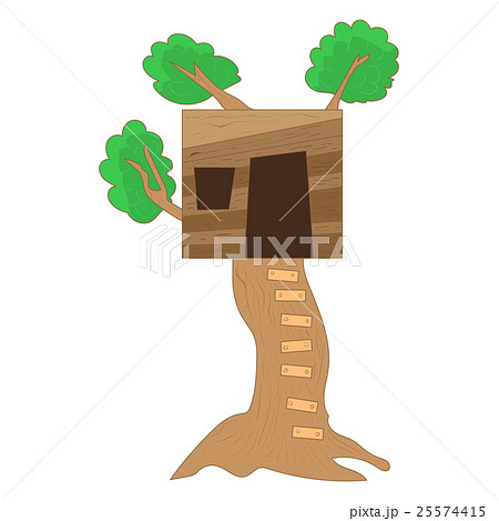 Small tree house icon, cartoon style 25574415