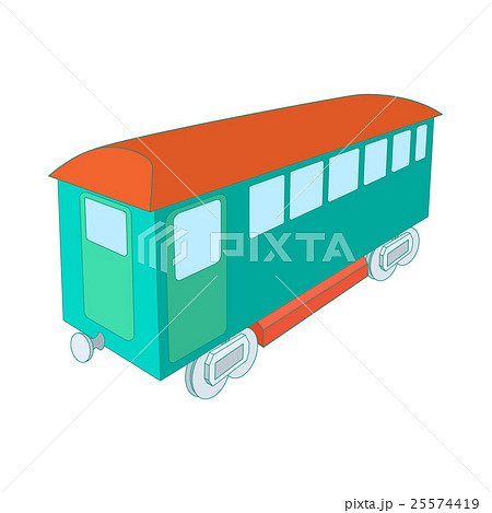Retro wagon of the passenger train icon 25574419
