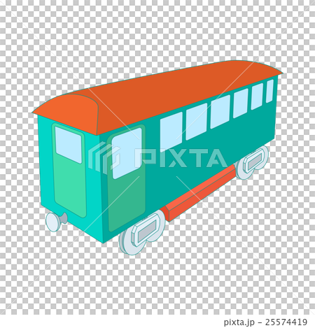 Retro wagon of the passenger train icon 25574419