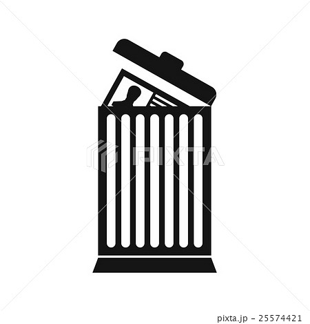 Resume thrown away in the trash can icon 25574421