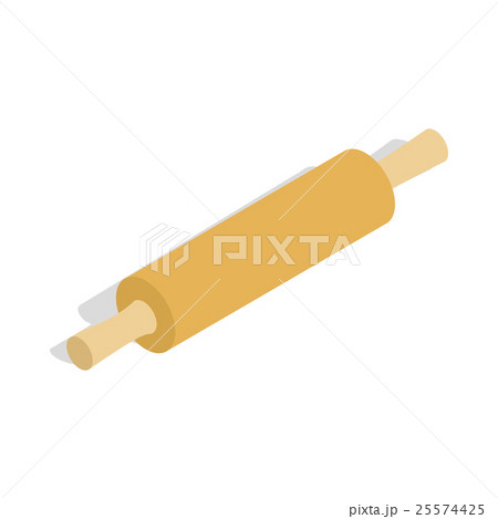 Rolling pin icon, isometric 3d style 25574425