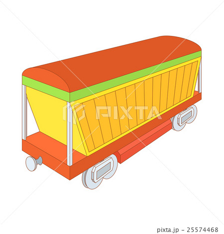 Covered freight wagon icon, cartoon style Covered freight wagon icon, cartoon style 25574468