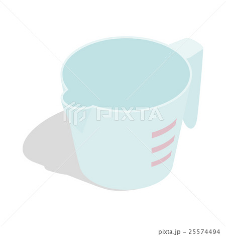 Measuring cup icon, isometric 3d style 25574494