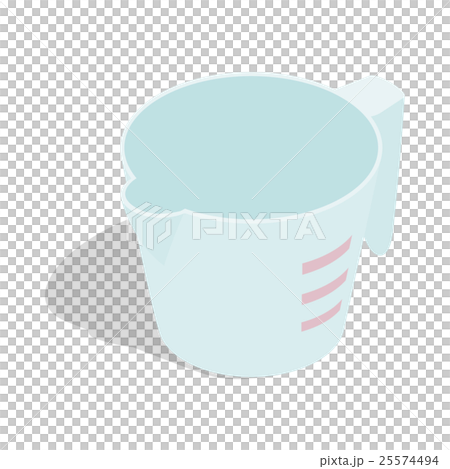 Measuring cup icon, isometric 3d style 25574494