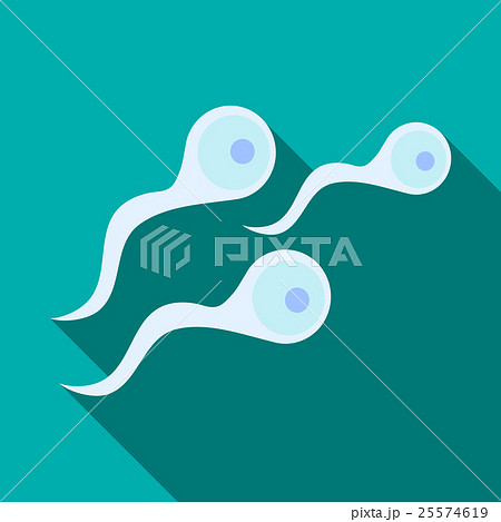 Sperm cells icon, flat style Sperm cells icon, flat style 25574619