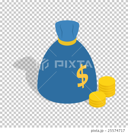 Bag of money icon, isometric 3d style 25574717