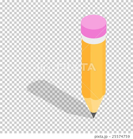 Pencil icon, isometric 3d style - Stock Illustration [25574759] - PIXTA