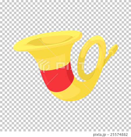 French horn icon, cartoon style French horn icon, cartoon style 25574882