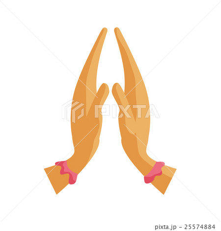 Namaste icon, cartoon style 25574884