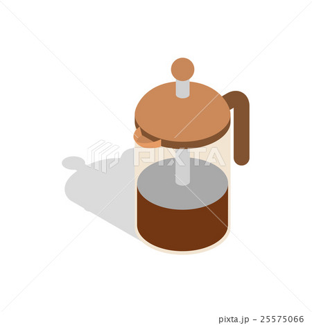 French press coffee maker icon, isometric 3d style 25575066