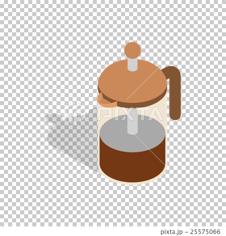 French press coffee maker icon, isometric 3d style 25575066